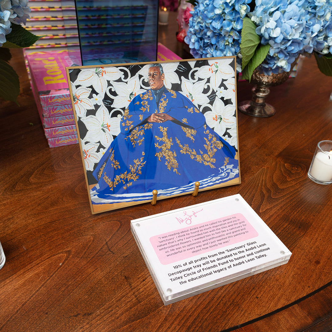 André Leon Talley "Sanctuary" Glass Deco Tray