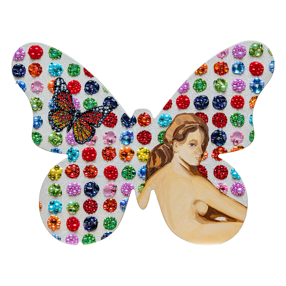 #351 Venus With Rainbow Dots Butterfly Cutout | 16"