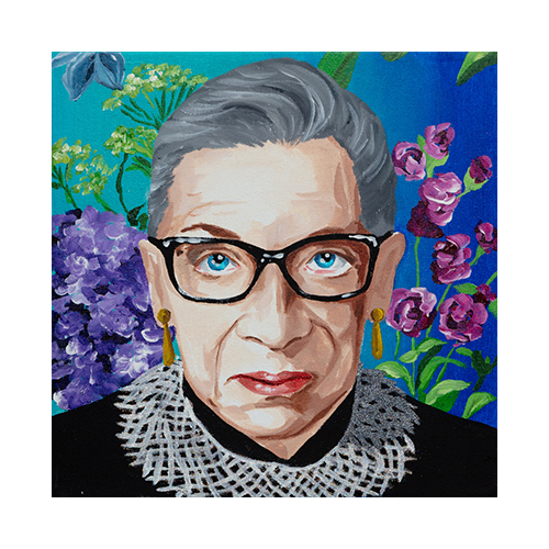 #75 RBG on Cobalt and Teal Floral