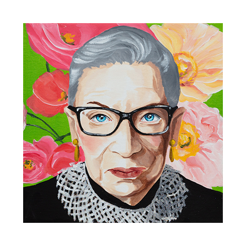 #77 RBG on Kelly Green Floral