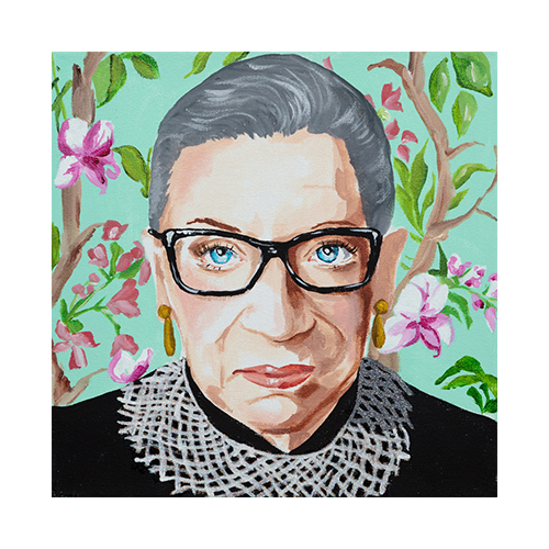 #78 RBG on Pearl Aqua Floral