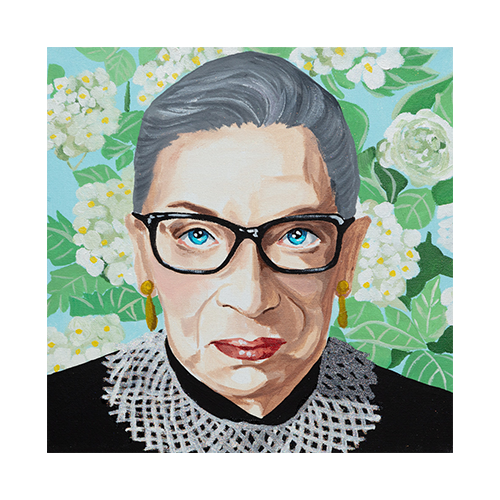 #79 RBG on Light Cornflower Blue Floral