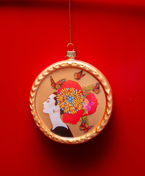 Audrey Glass Ornament