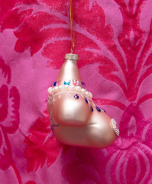 Pretty Titty Embellished Glass Ornament