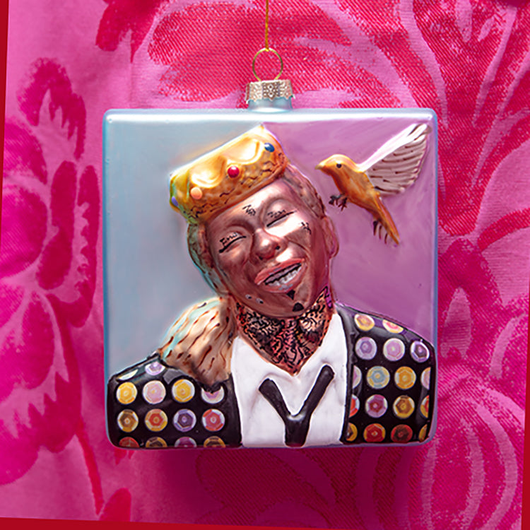 Crowned Weezy Glass Ornament
