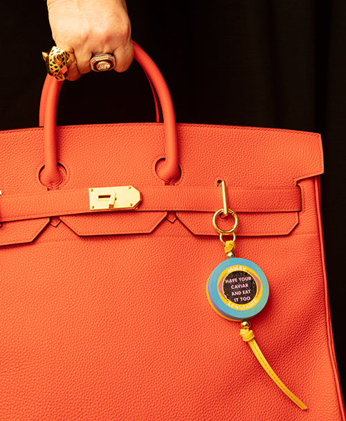 “Have Your Caviar” Leather Bag Charm