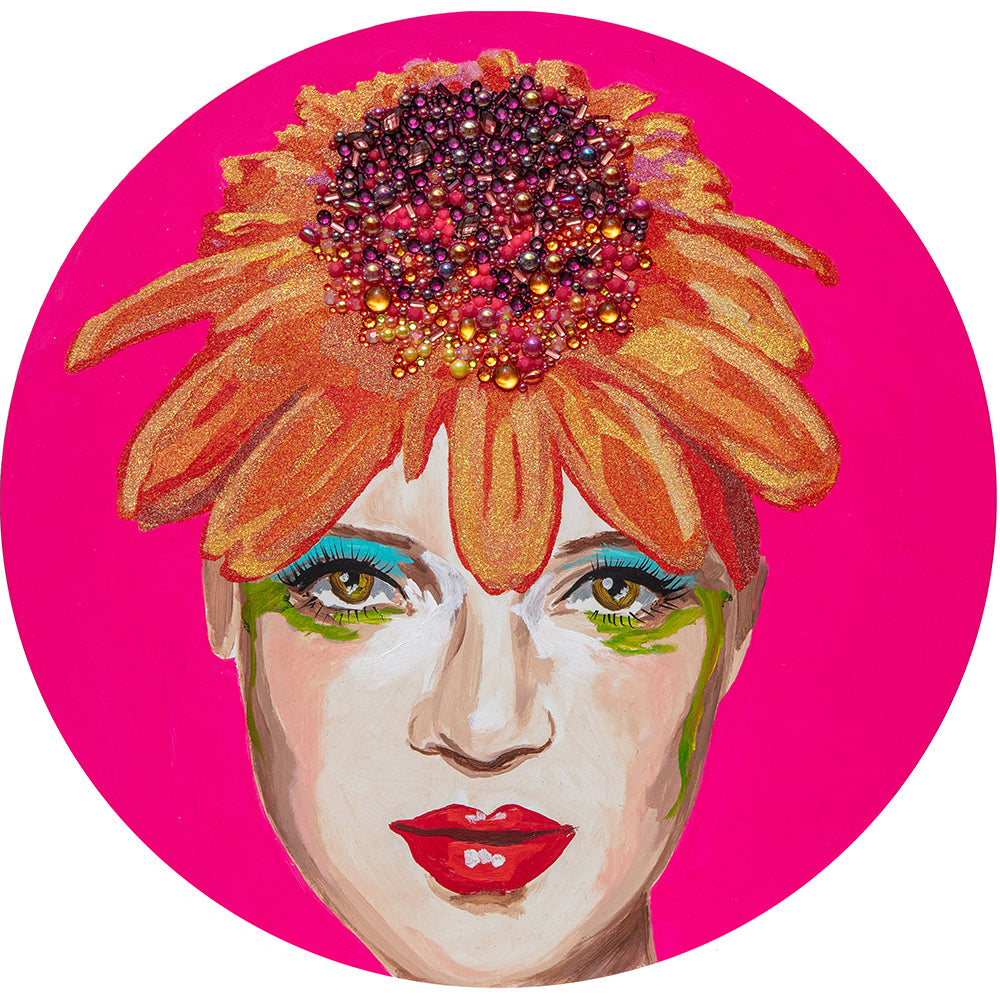 #330 Kate With Orange Coneflower Crown