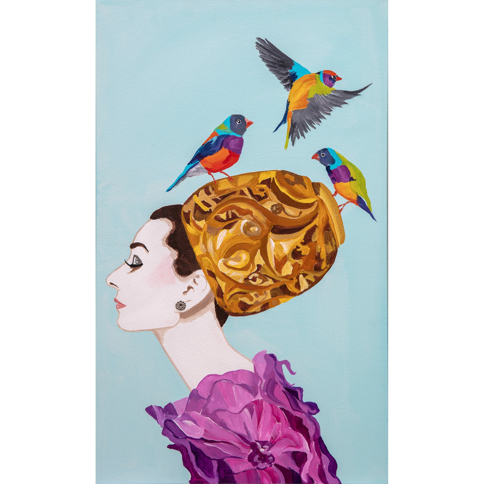 #379 Bliss with the Finches Mini Masterpiece