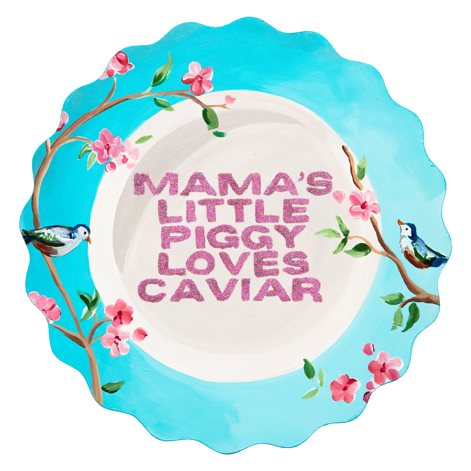 #546 "Mama's Little Piggy Loves Caviar" 12" Plate Cutout