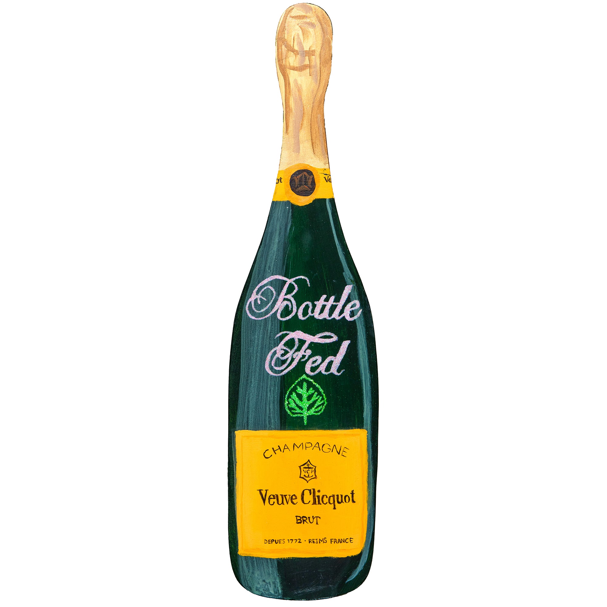 #500 PINK BOTTLE FED ASPEN CHAMPAGNE CUTOUT