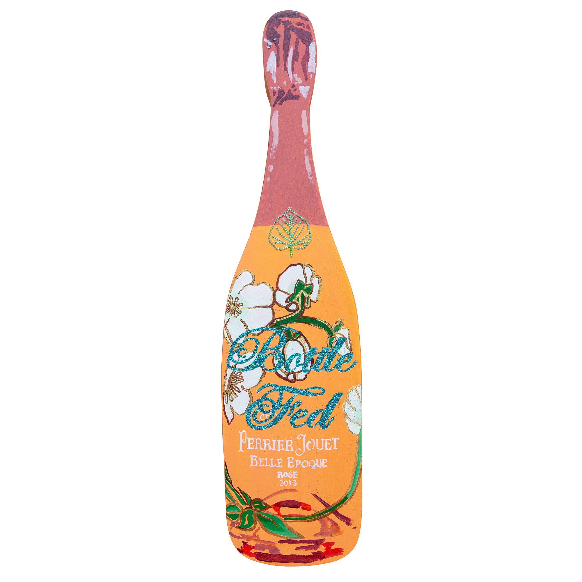 #513 TEAL BOTTLE FED ASPEN CHAMPAGNE CUTOUT