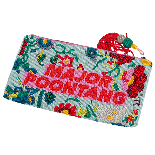 Major/Minor Poontang Beaded Bag