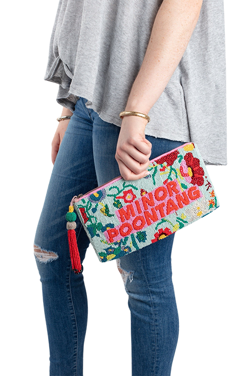 Major/Minor Poontang Beaded Bag