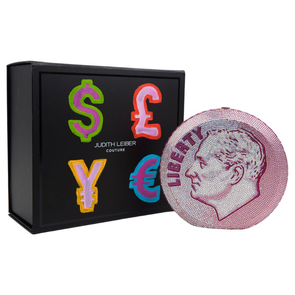 Ashley Longshore x Judith Leiber No Ceilings' Pink Dime Bag With Hand-