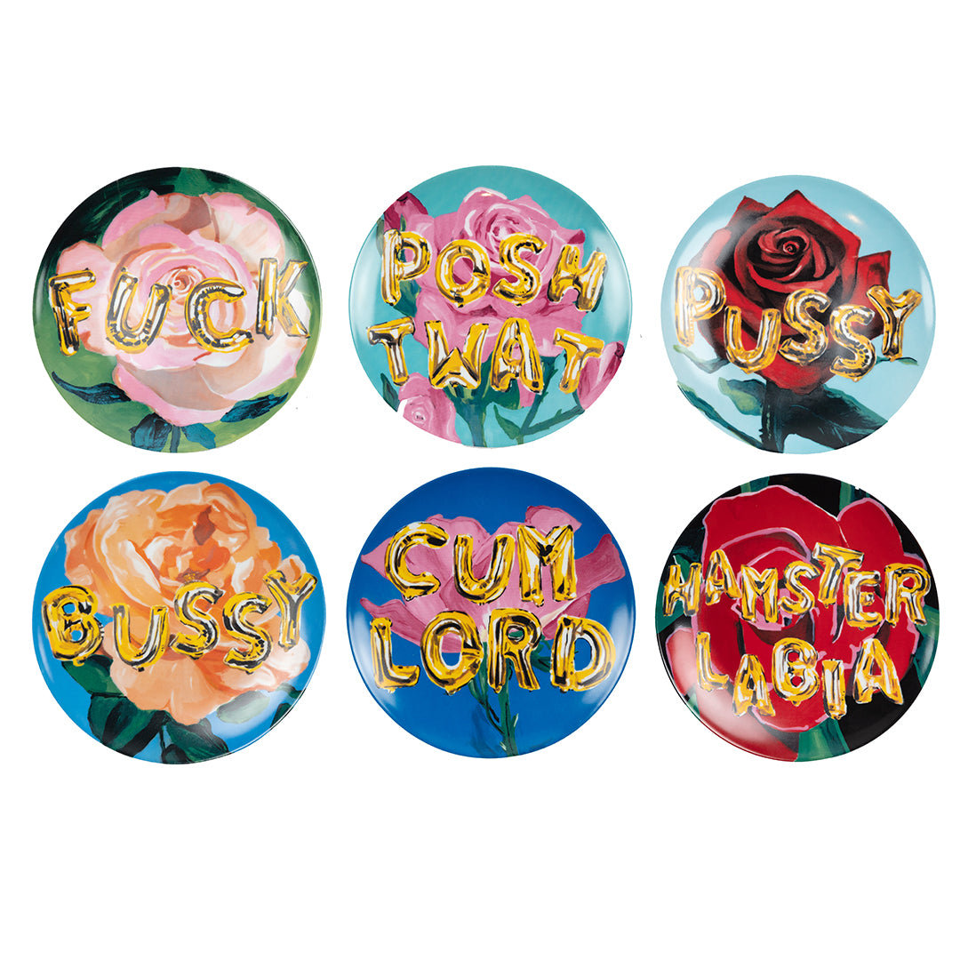 Balloon Garden Dessert Plate Set