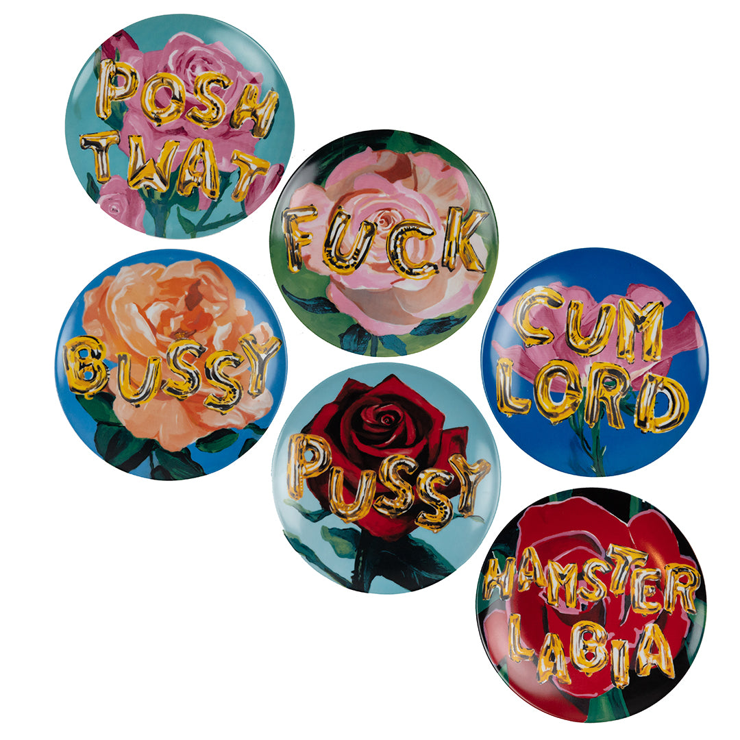 Balloon Garden Dessert Plate Set