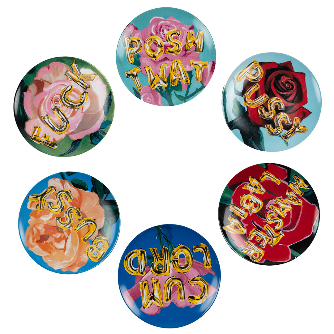 Balloon Garden Dessert Plate Set