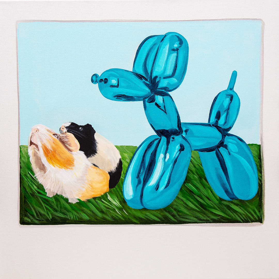 Guinea Pigs Fucking in the Shadow of Jeff Koons Balloon Dog Sculpture