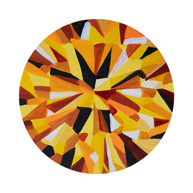 #136 Imperial Topaz Circle Gemstone Cutout