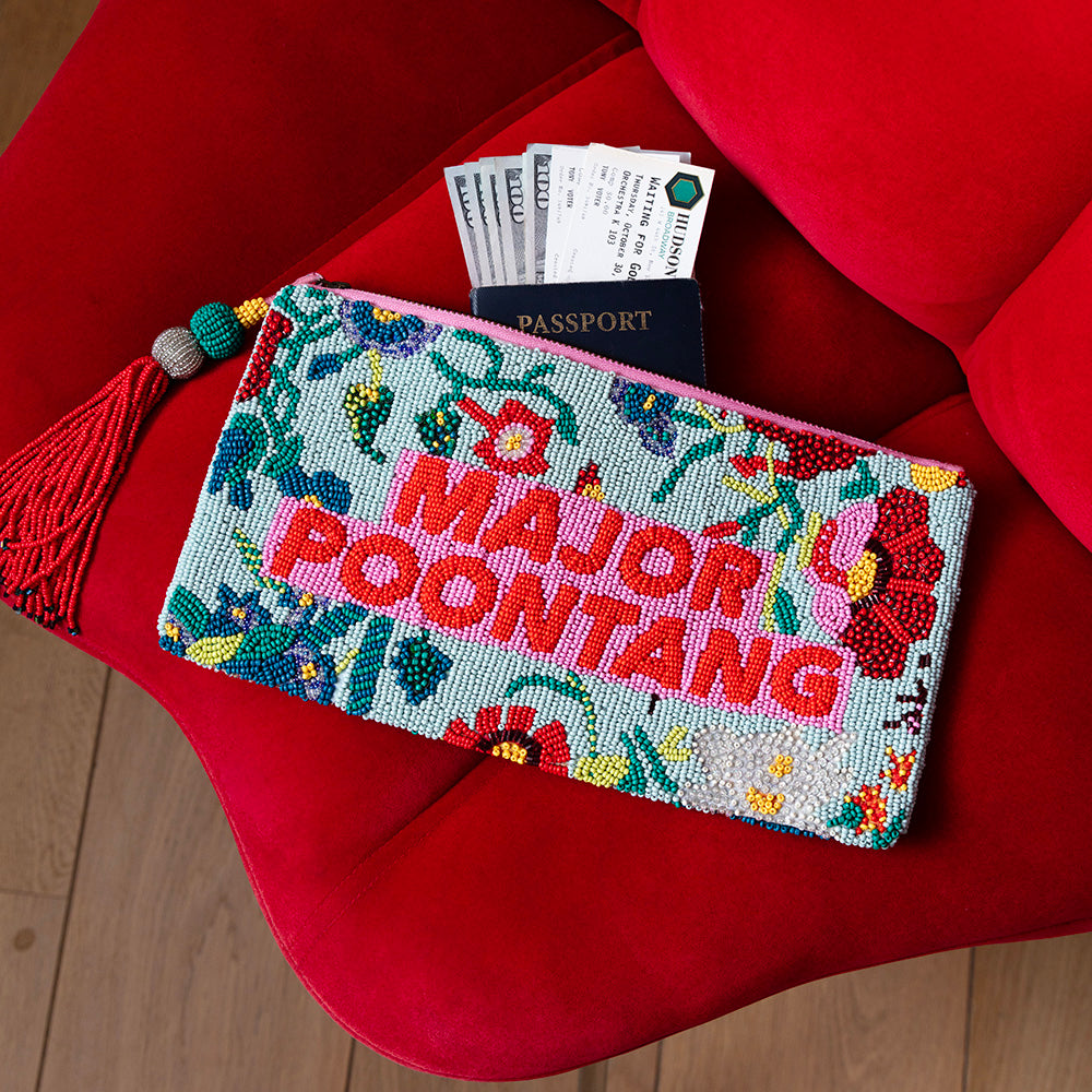 Major/Minor Poontang Beaded Bag