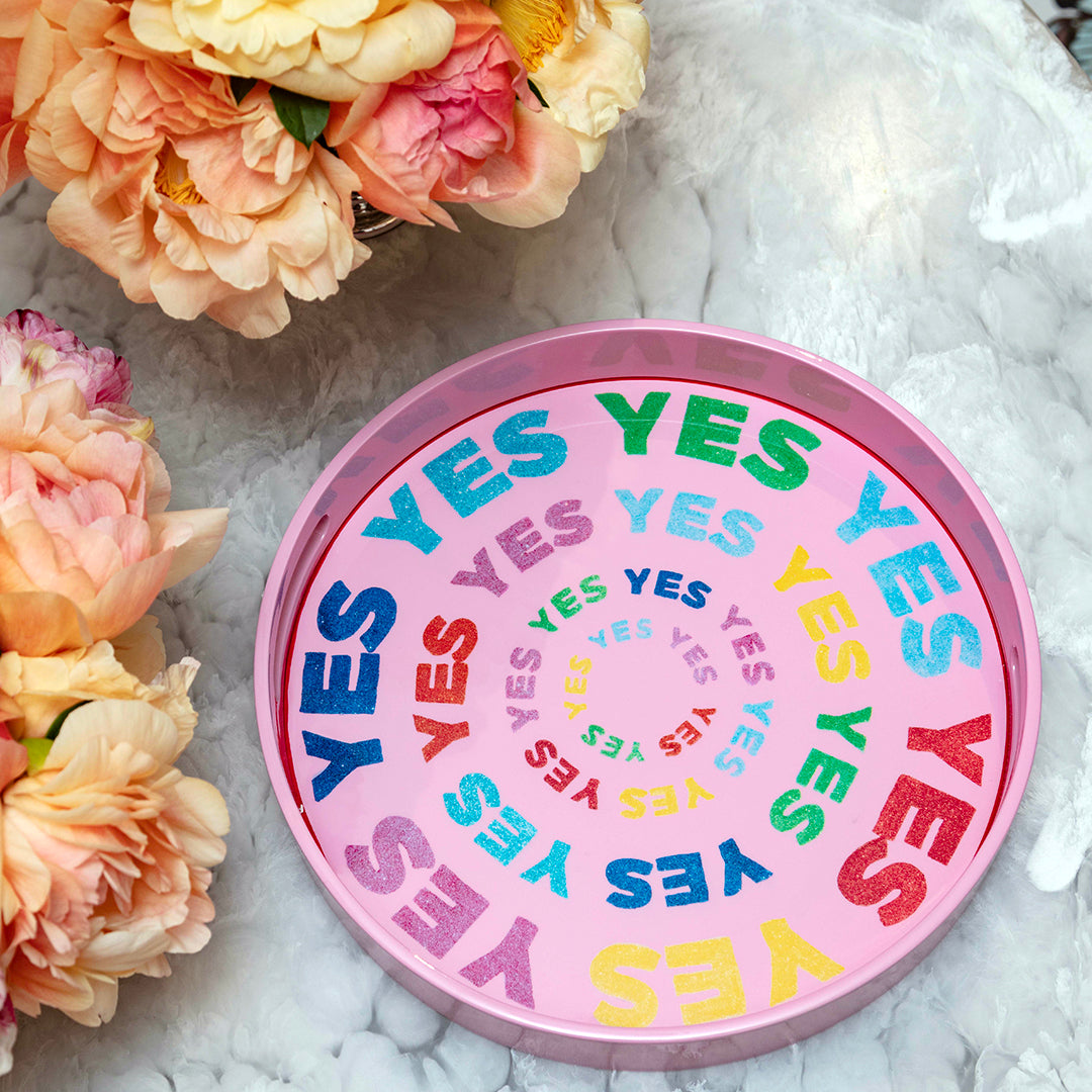 ashley-longshore-cotton-candy-pink-yes-yes-yes-lacquer-tray-pop-art-gifts-host-gifts-serving-tray