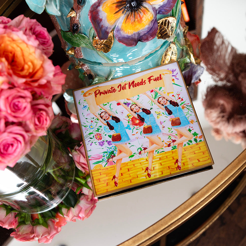 Private Jet Needs Fuel Glass Deco Tray