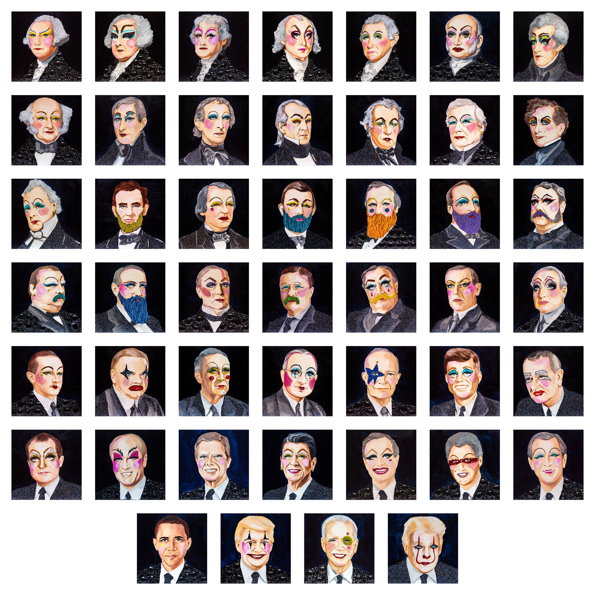 ashley-longshore-paintings-ashley-longshore-art-ashley-longshore-nyc-ashley-longshore-new-orleans-pop-art-ashley-longshore-paintings-for-sale-presidents-in-drag-politics-are-a-drag