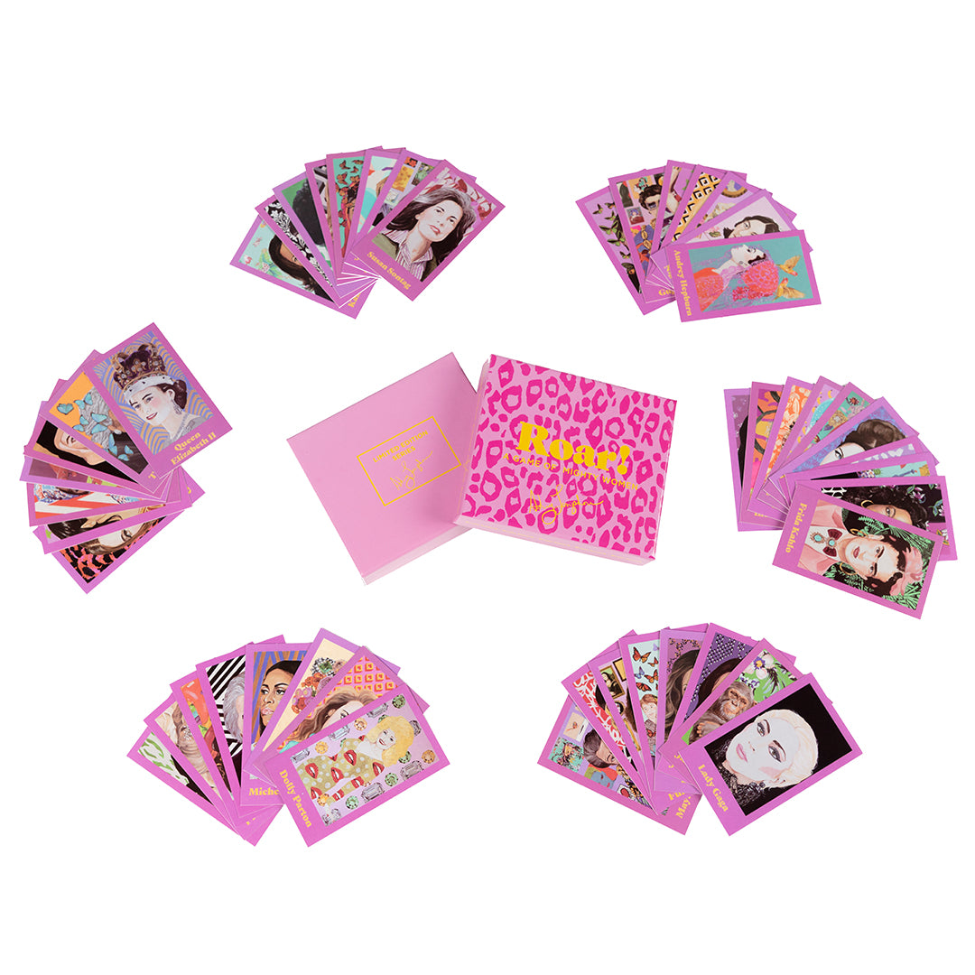 Ashley Longshore Brain Snatch card game featuring artwork from her Roar! Collection showcasing paintings of Mighty Women.