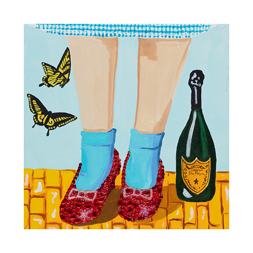 #67 Ruby Slippers With Swallowtails