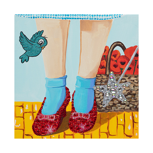 #68 Ruby Slippers With Basket of Red Poppies