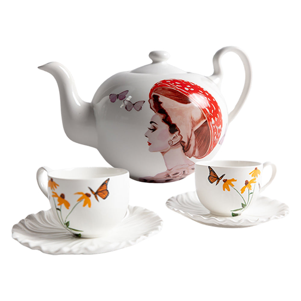 Mushroom Audrey Bone China Tea Set