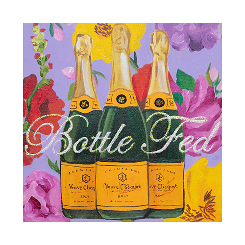 #25 Bottle Fed on Lilac Floral