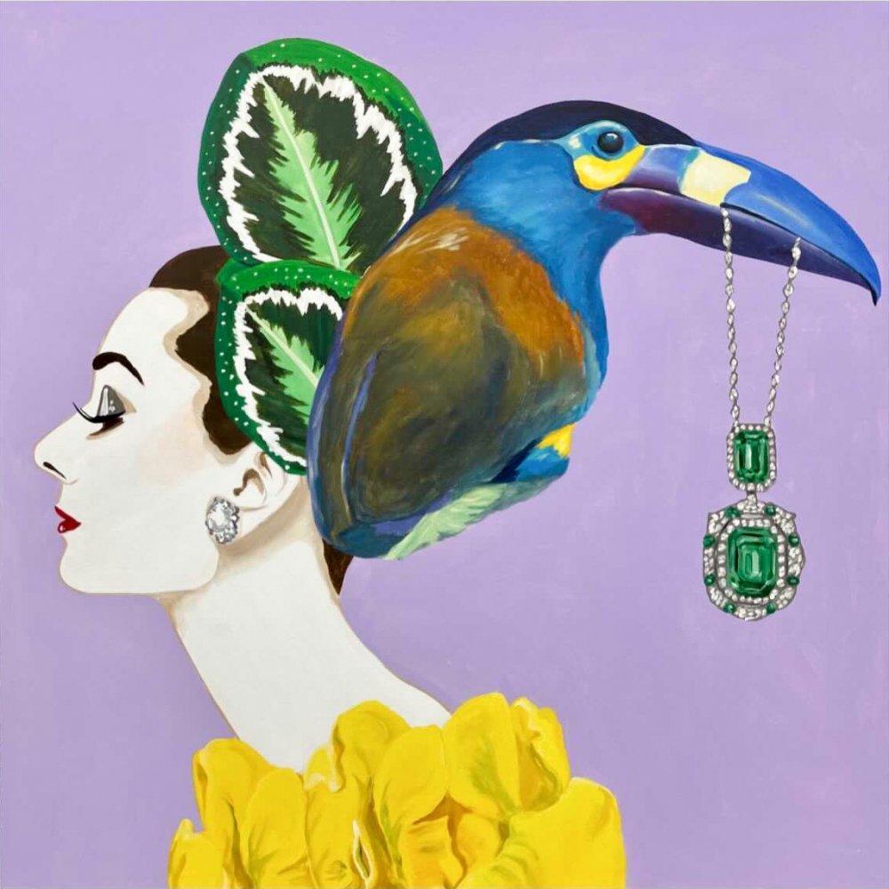 Audrey with Blue Toucan Headdress