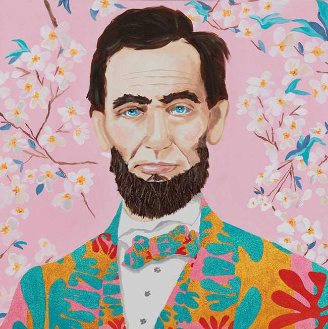 Abe with Matisse Jacket on Cherry Blossoms