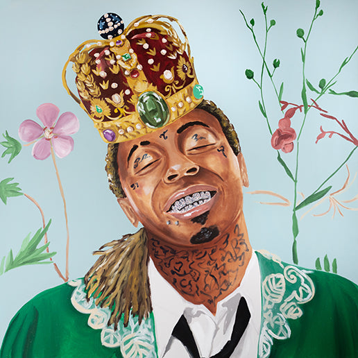 Weezy with Jeweled Crown and Green Jacket