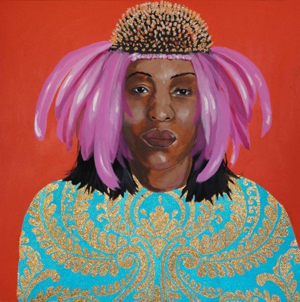 Alicia with Pink Echinacea Headdress