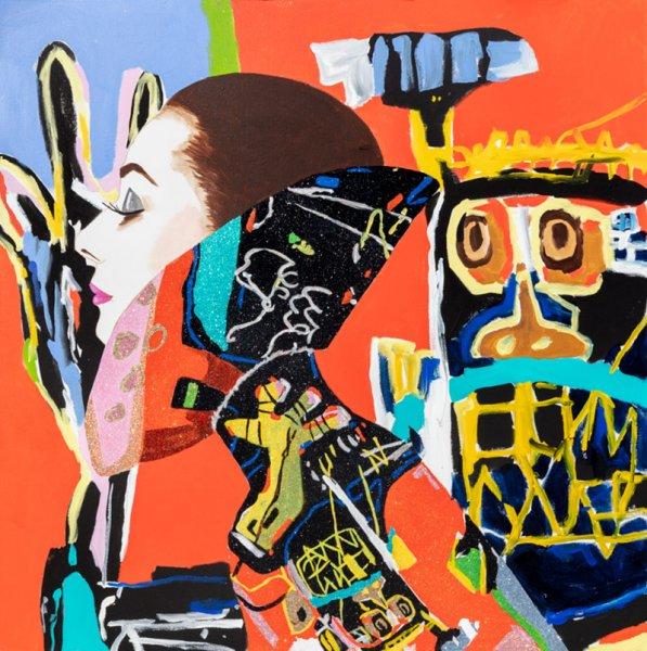 She Dreamed of Basquiat in Orange