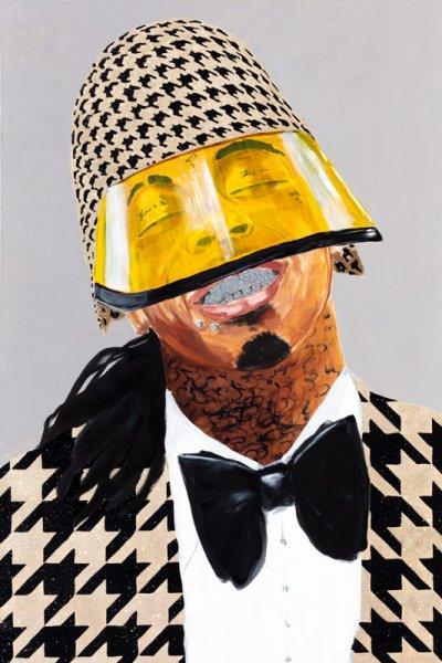 Weezy with Houndstooth Gucci Visor Hat