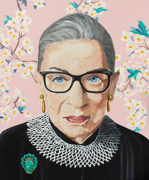 RBG with Cherry Blossoms and Jade Lady Liberty