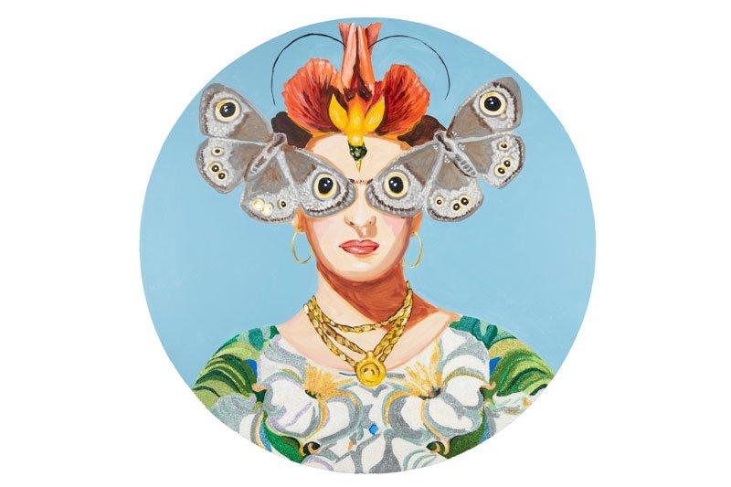 Frida with Peacock Moth Eyes