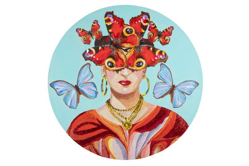 Frida with Oxblood Butterfly Eyes