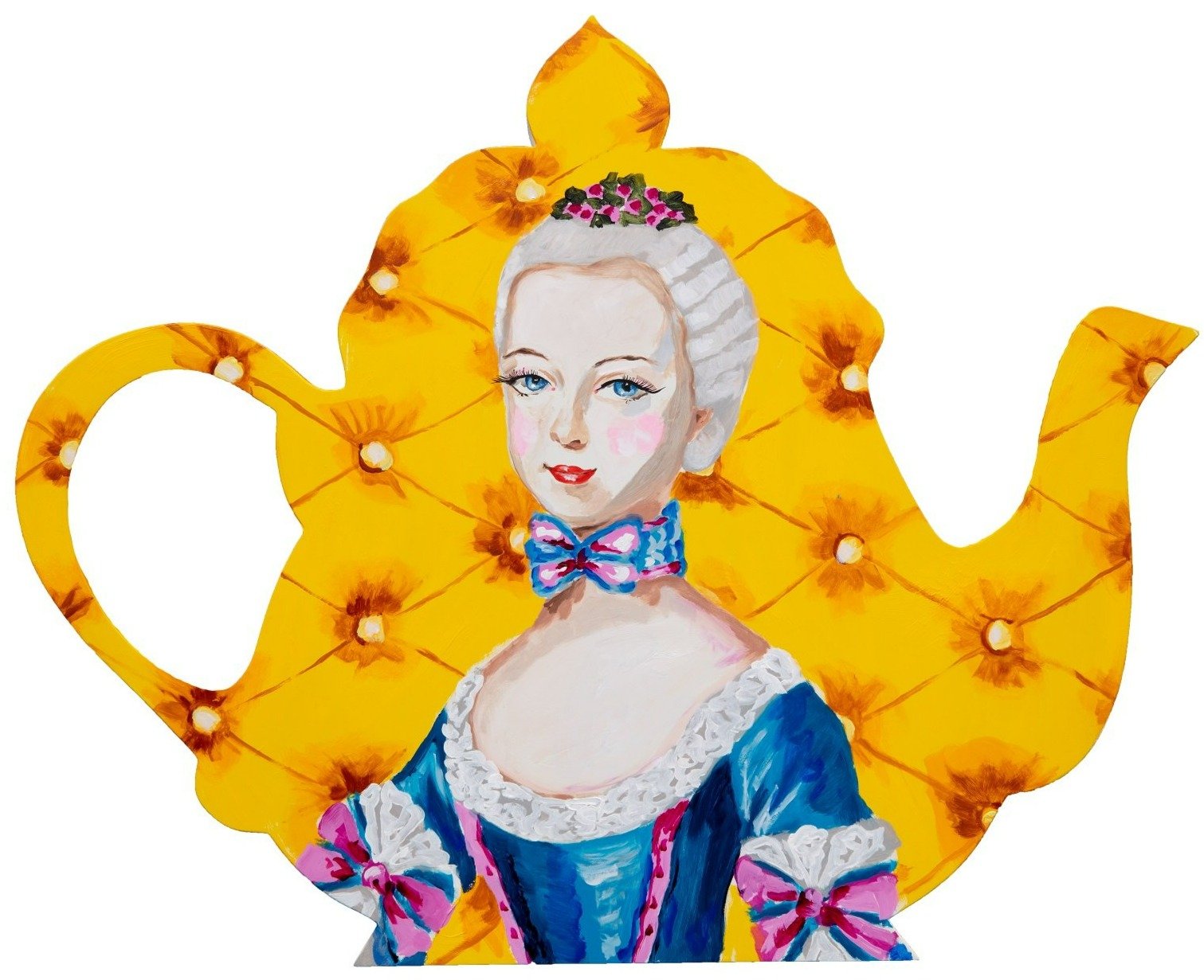 Young Marie Antoinette Teapot Cutout