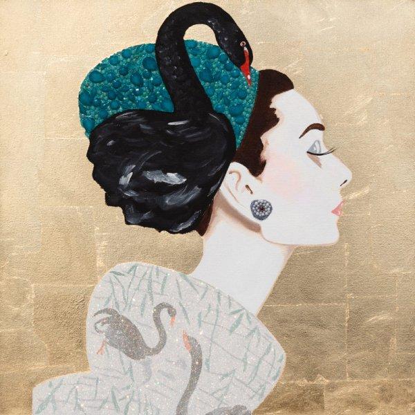 Audrey with Swan Headdress