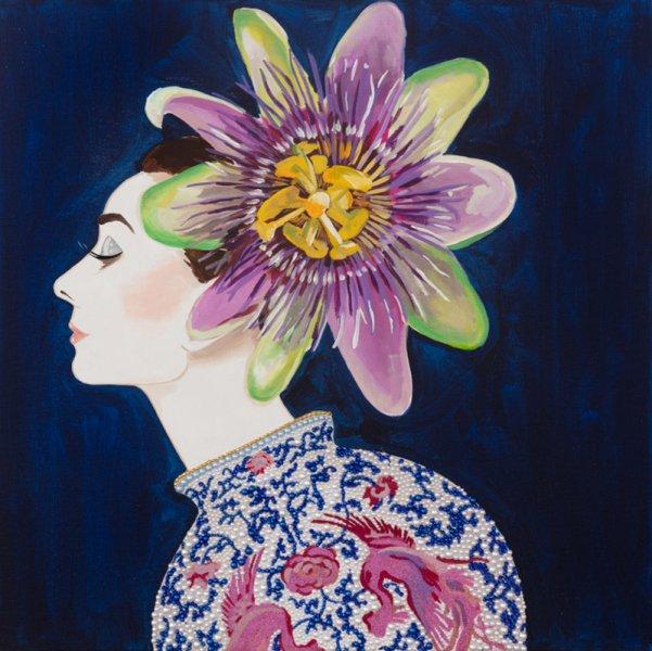 Audrey with Passion Flower Headdress