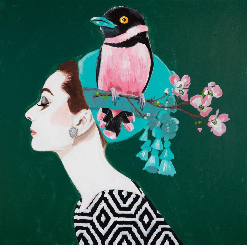 Audrey with Broadbill Bird Headdress