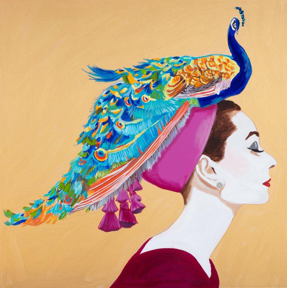 Audrey with Peacock Headdress