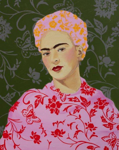 Frida with Pink and Green Florals
