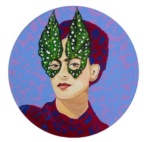 Frida with Lavender Background