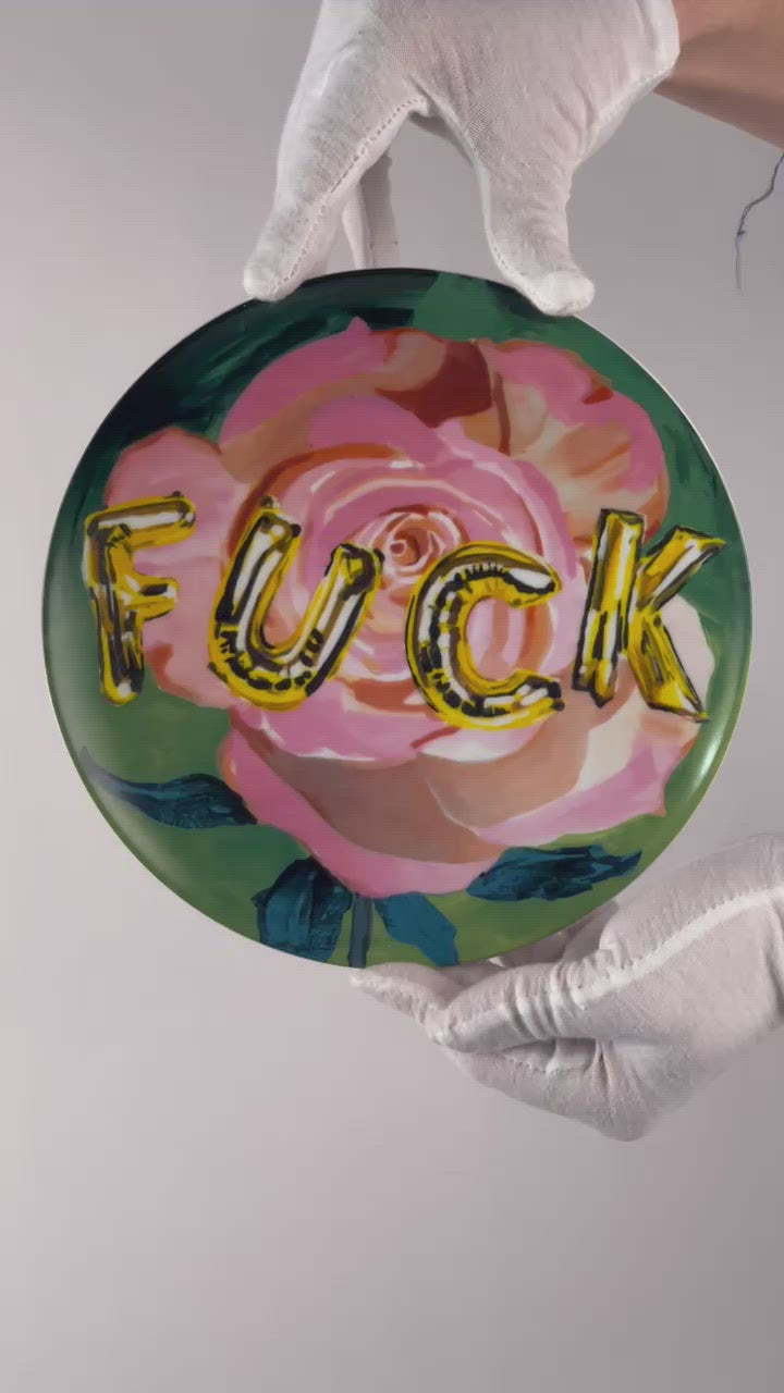 Every dinner party should have a moment discussing " what is a bussy".. " wow, I've never thought about a hamster labia".... these are the real conversations we need to be having with our friends!   8.5" Made in Poland, printed in Prague. Dessert porcelain plate set of 6:  (bussy, fuck, cum lord, hamster labia, pussy, posh twat) This item ships separately on multi-orders.
