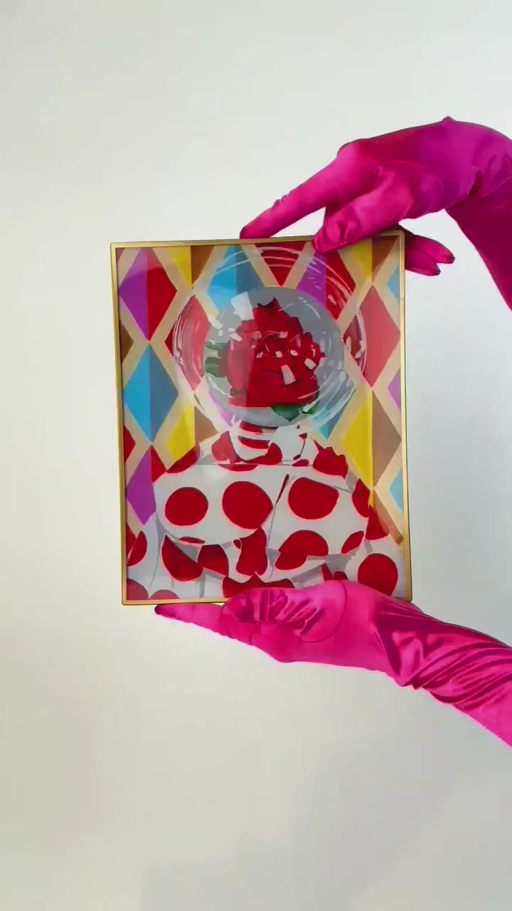 Happy Place Glass Deco Tray